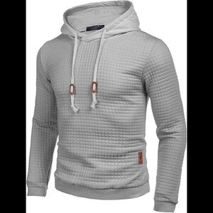 New Mens Hoodie Sweater Ribbed Stretchable Heat Lasting w Drawstring